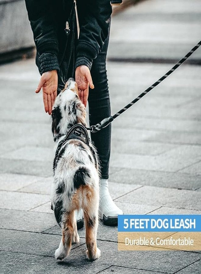 Kelexx Strong Reflective Dog Leash for Small Medium Large Dogs - Heavy-Duty Rope Lead with Soft Padded Handle, 360° Tangle-Free Swivel Clip, Durable & Safe for Night Walking - Image 2